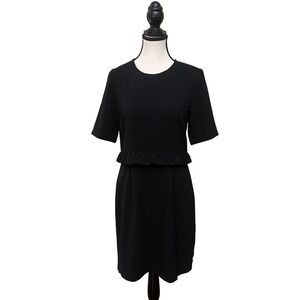 Charles Henry Black‎ Ruffle Waist Sheath Dress Career Cocktail Size Small NWT
